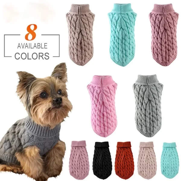 Twisted Knit Pet Winter Sweater