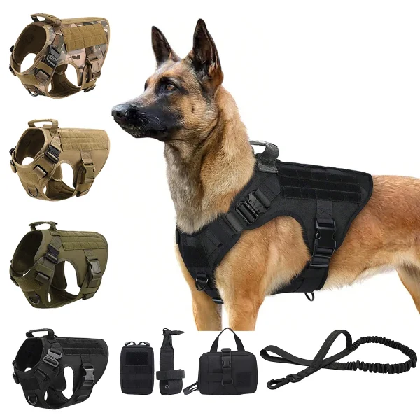Tactical MOLLE Dog Harness Set