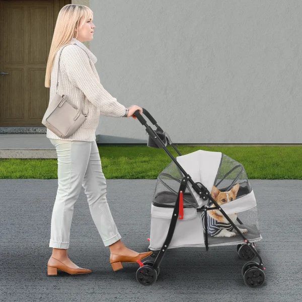 Foldable Luxury Pet Travel Stroller
