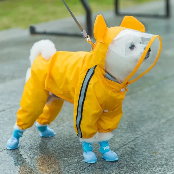 Hooded Waterproof Dog Raincoat