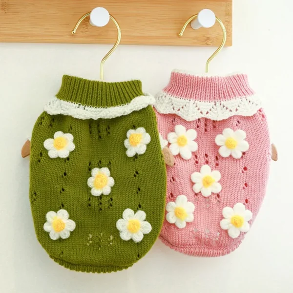 Blossom Knit Pet Sweater